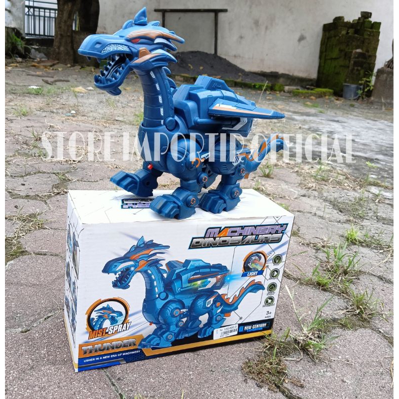 Robot Dinosaurus Naga Asap BO 837 1 /Mainan Anak Robot Elektrik Dinosaurus Berjalan Figure Dino Naga