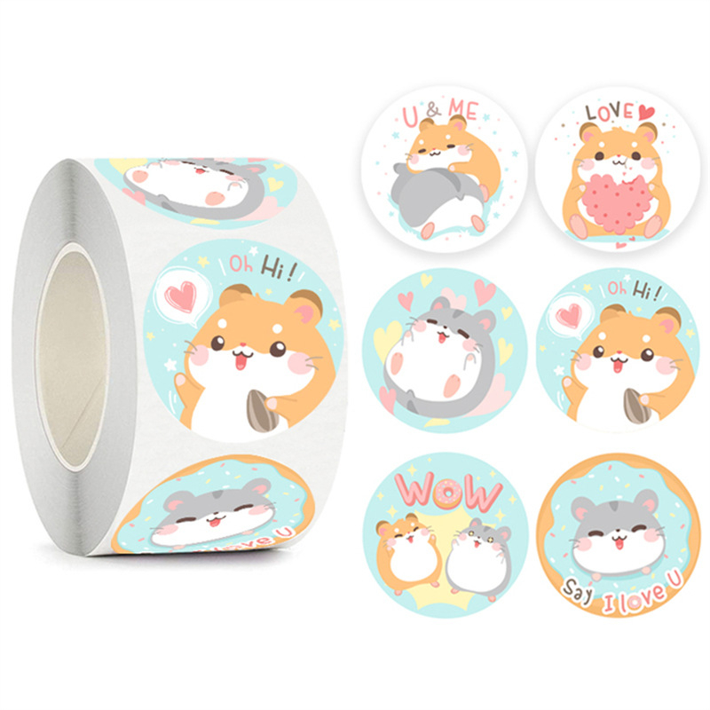 

50pcs Cute Hamster Seal Sticker Stiker Online Shop Packaging Segel Packing Lucu