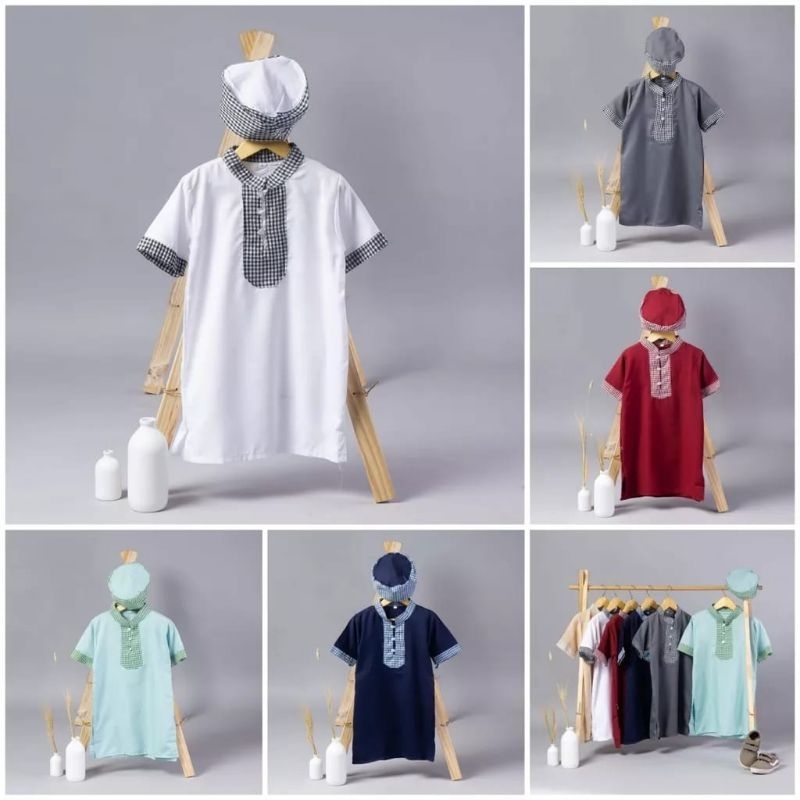 Jubah koko bayi/ Baju koko + peci ( SNI)