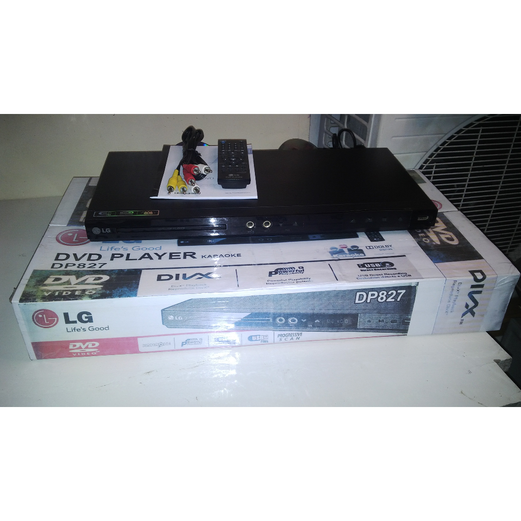 DVD LG DP 827 Karaoke Key nada naik turun + Efek Harmony + Double Port Mic ex display Pameran Very G
