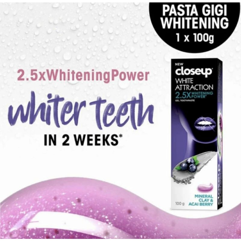 Close Up White Attraction Acai Berry 2.5X Whitening Power Pasta Gigi 100gr