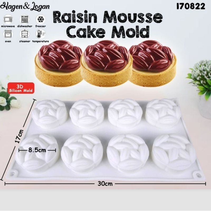 silikon raisin mousse cake