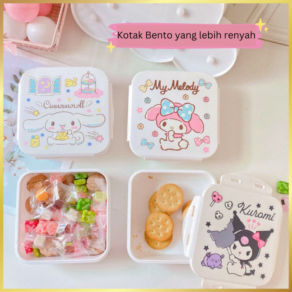 LUNCH BOX TEMPAT KOTAK BEKAL MAKAN SET ANAK SEKOLAH TK PEREMPUAN LAKI LAKI KARAKTER ANTI TUMPAH LUCU