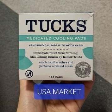 Tucks Medicated Cooling Hemorrhoid Pads with witch hazel kompress ambeyen wasir 100 pads