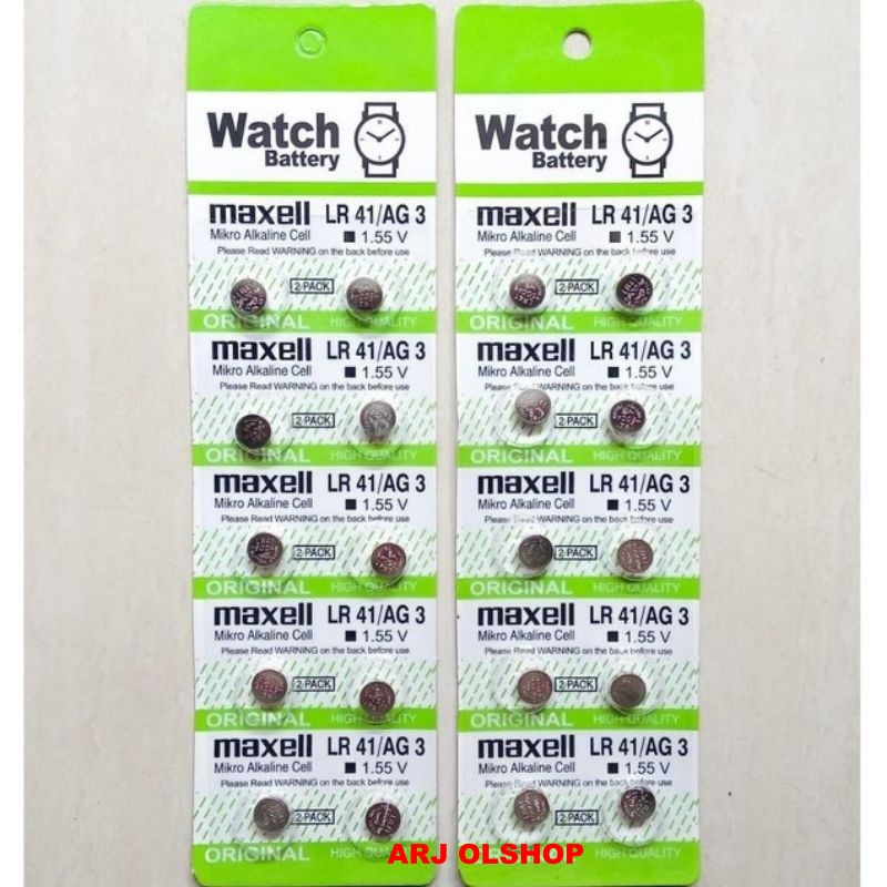Baterai Batre Batere MAXELL LR41 LR 41 / MAXELL LR41 LR 41 AG3 AG 3 / Baterai Jam kancing