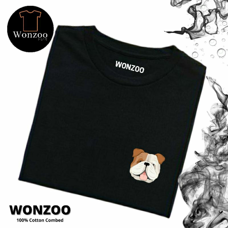 KAOS DEWASA, KAOS ANAK, KAOS POLO DEWASA GAMBAR LOGO ANJING  BULLDOG, CORGIE, SHIHTZU, GOLDEN PREMIU