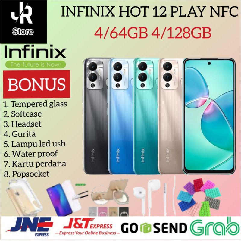 INFINIX HOT 12 PLAY NFC 4GB 128GB 4/64GB GARANSI RESMI INFINIX INDONESIA