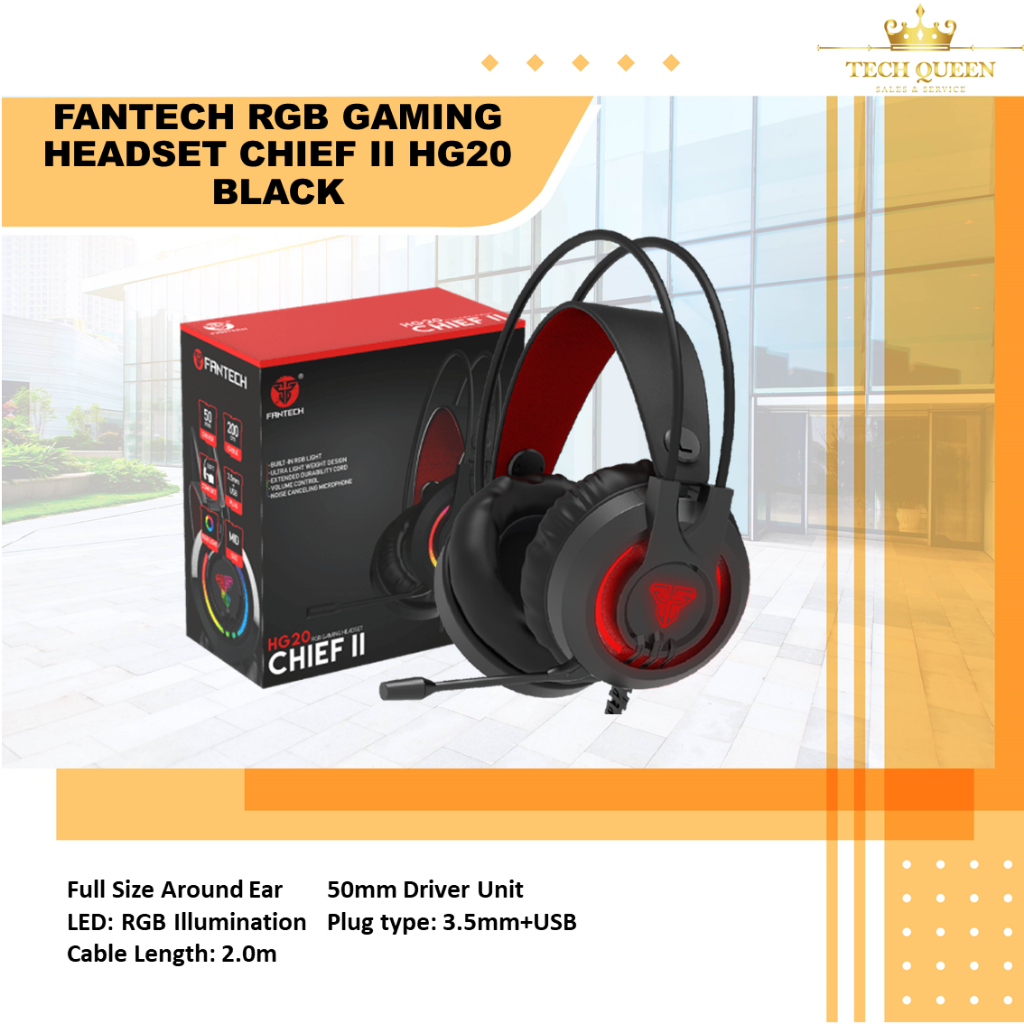 FANTECH RGB GAMING HEADSET CHIEF II HG20