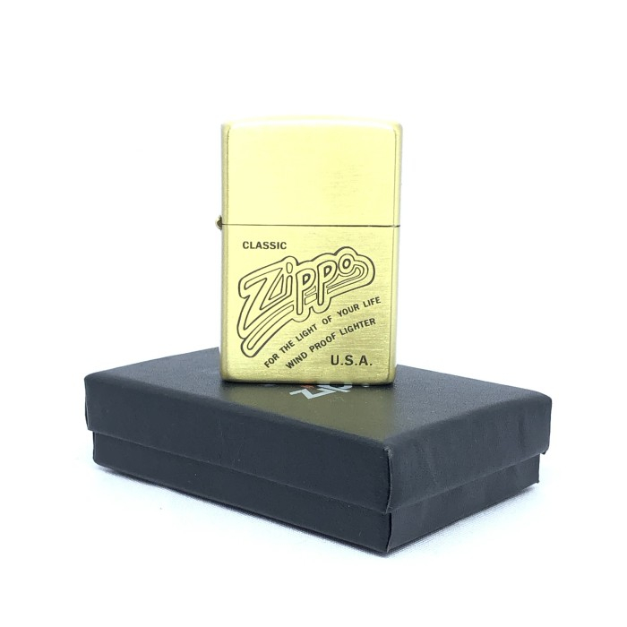 Mancis Korek Api ZIPO ZPO Gold Classic Windproof Lighter USA Premium