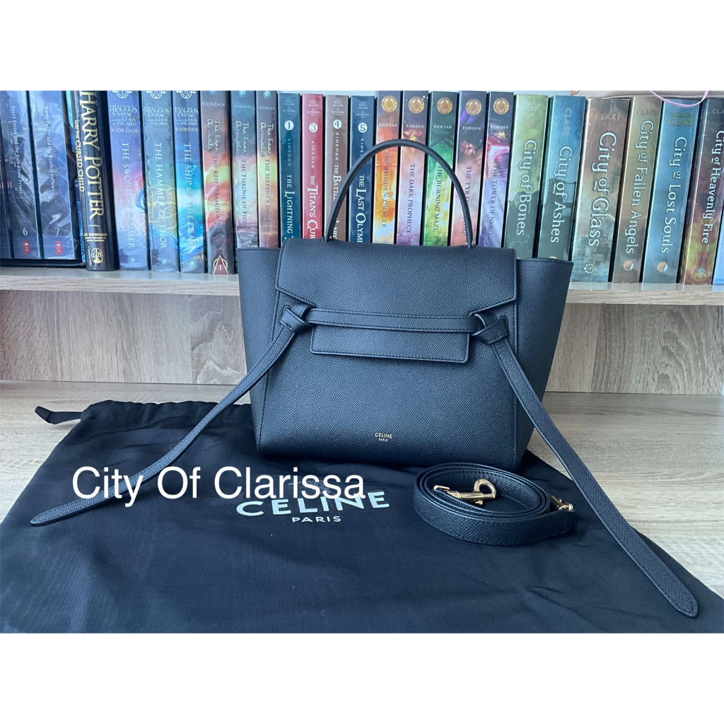 PRELOVED Celine  Mini Belt bag in grained calfskin Black - SUPER MIRROR