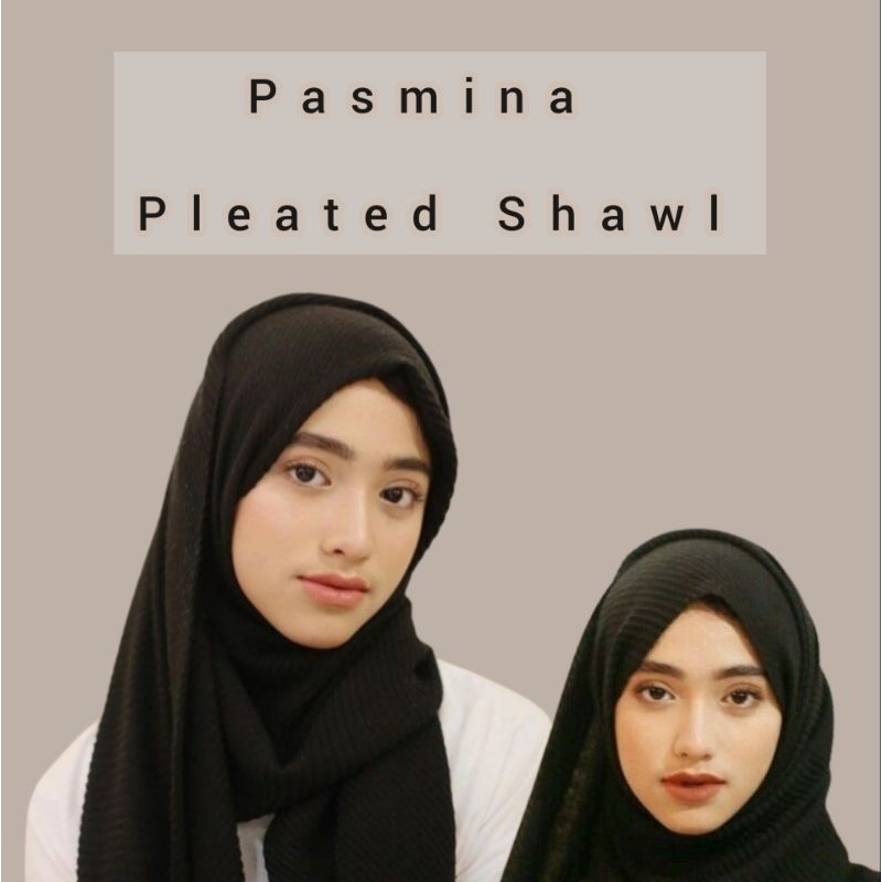 Pasmina waffle pleated shawl