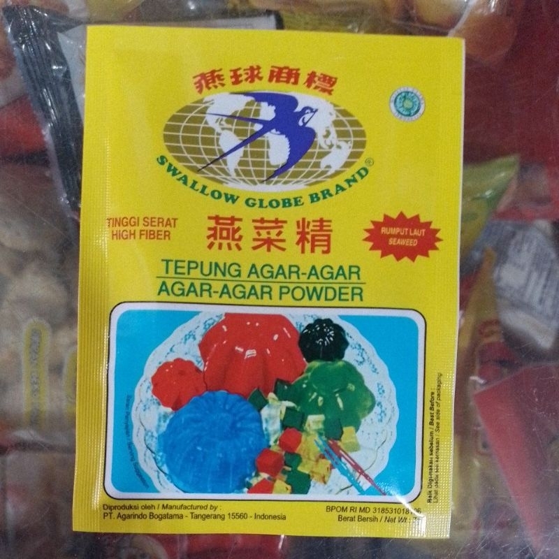 

Swallow Tepung Agar Agar 7gr Warna Putih