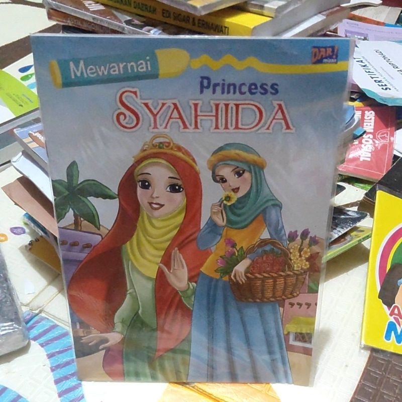 original buku mewarnai princess syahida