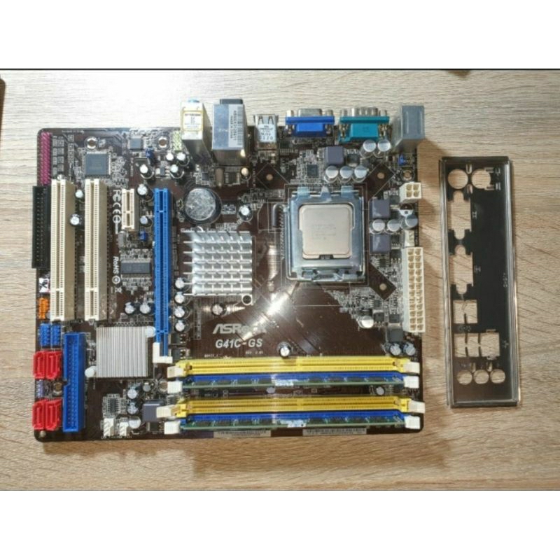 Paket Motherboard Asrock G41C-GS + Processor Intel Core 2 Quad Q6600 + Fan + RAM 4GB DDR3 Kingston