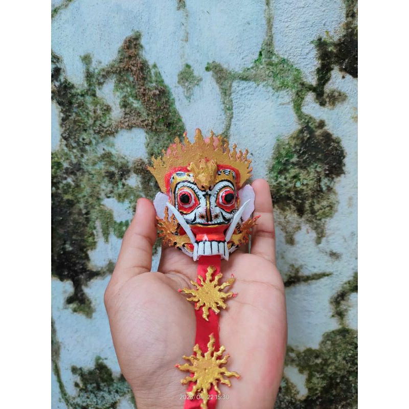 Tapel/topeng Rangda mini putih, leak Bali
