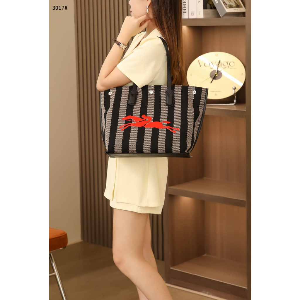 LC Essential Stripe Recycled Cotton Tote Bag's 3017