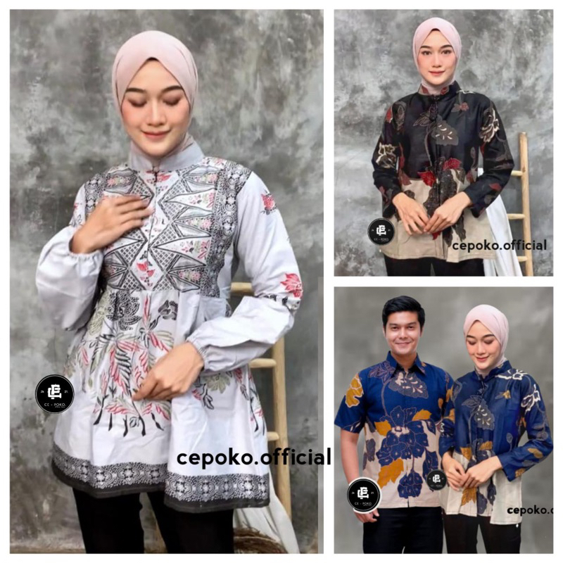 BAJU BATIK WANITA MODERN MONALISA GENES M,L,XL asli PEKALONGAN