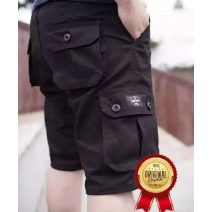 COD celana pendek pria / catun pendek / cargo pendek pria / celana cargo hitam / cargo katun / cargo