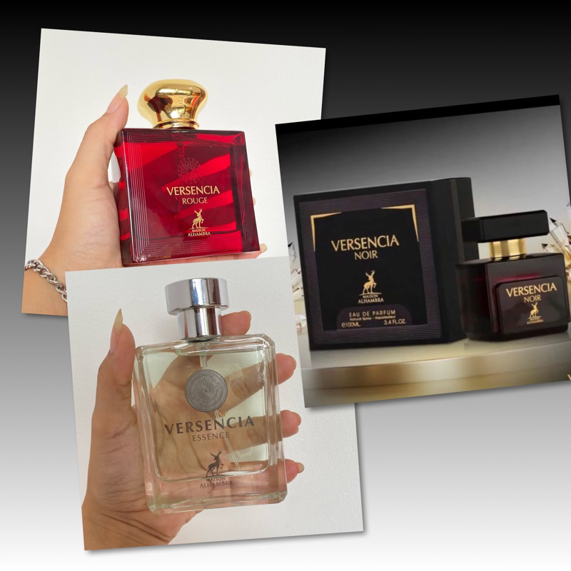 Parfume Versencia Rouge, Essence , Noir , Crystal & Oro EDP 100ML || MAISON ALHAMBRA by LATTAFA