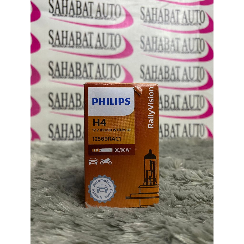 BOHLAM LAMPU HALOGEN PHILIPS H4 12V 60/55W 100/90W ORIGINAL LAMPU UTAMA H4 Philips PREMIUM VISION