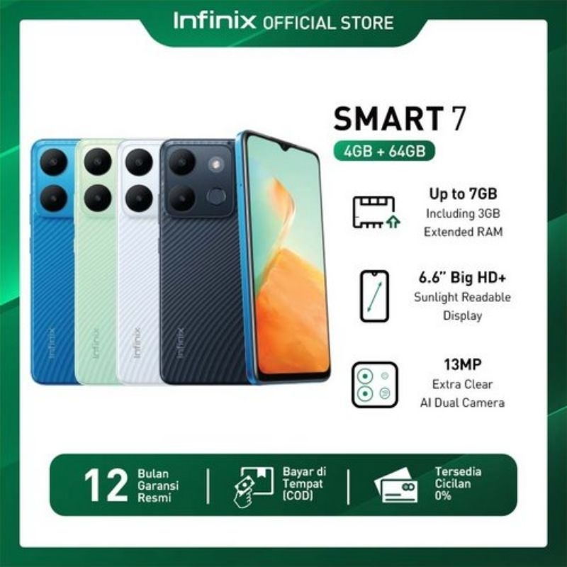 INFINIX SMART 7 4/64 Extended RAM 7GB