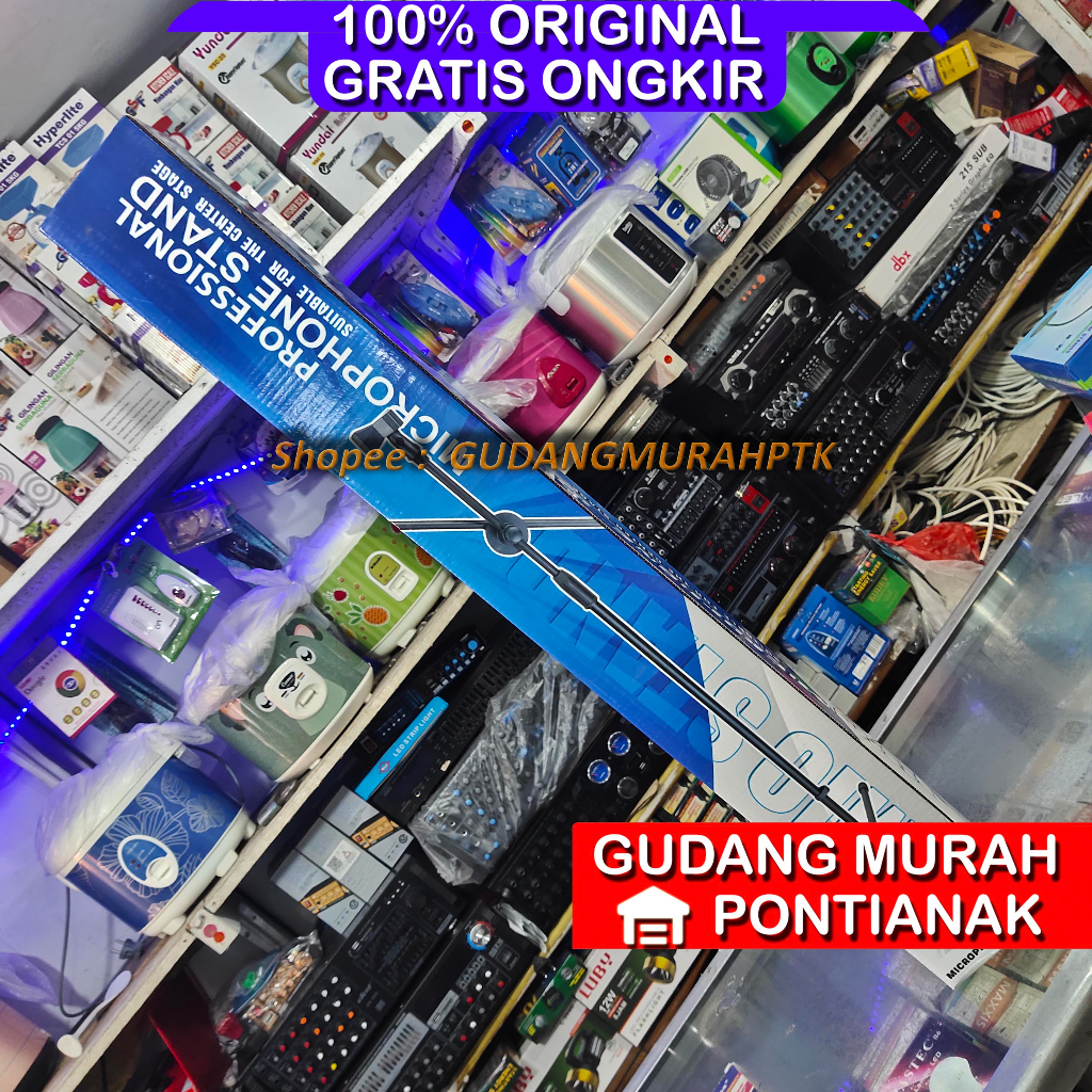 STAND MIC BLACK SPIDER Bracket Berdiri Tiang Mic MS100 / BLACKSPIDER MS 100 ORIGINAL