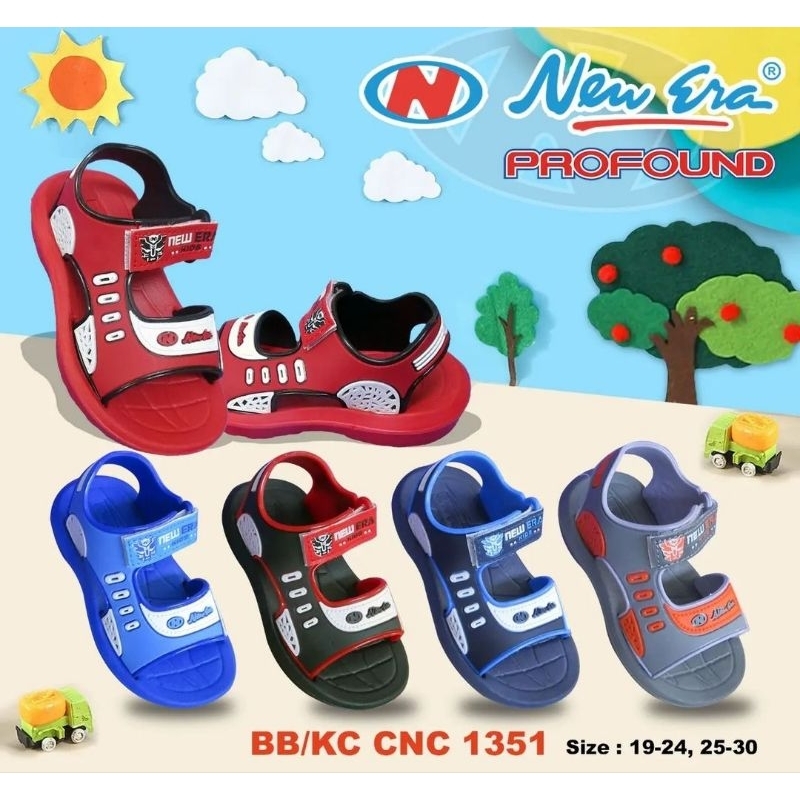 SANDAL KARET TALI Anak Bayi Batita Laki NEW ERA CNC 1351 19-30