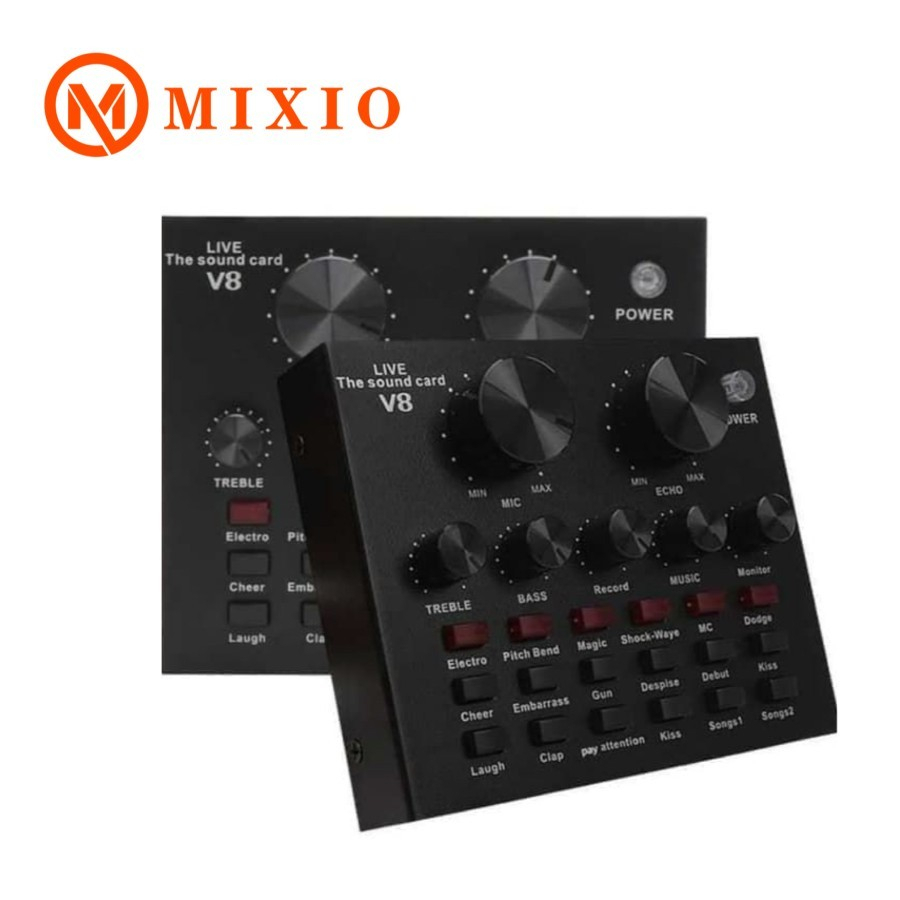 MIXIO Sound Card V8 Mixer Sound Card V8 Mixer Audio USB External