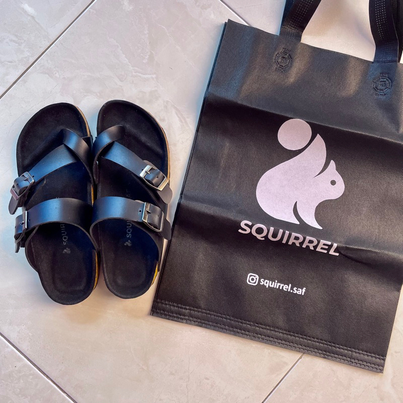 [PRELOVED Like New] SQUIRRELSAF Sandal Kasual Pria / Wanita - Jhon Black size 37 & New GOTO Sandal D