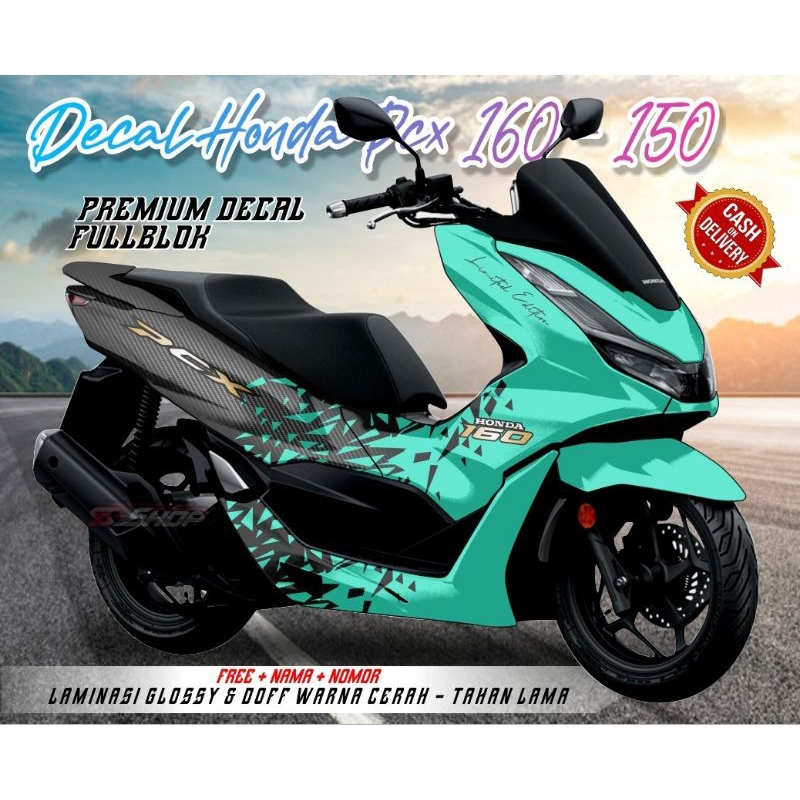 decal sticker variasi motor Honda PCX 160 new 2022 full body striping variasi decal Honda PCX 160