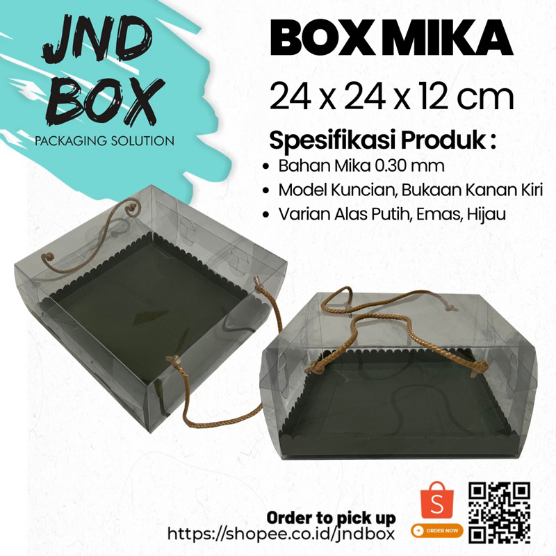 Box Mika Doskue 24 x 24 x 12 cm (Min Order 2 Pcs)