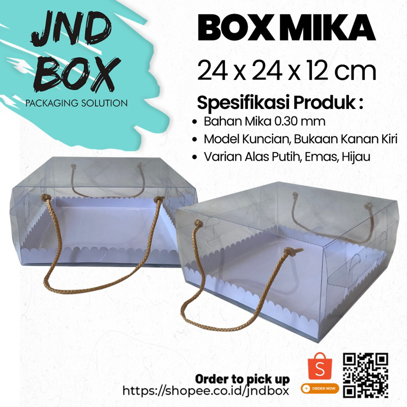 Box Mika Doskue 24 x 24 x 12 cm (Min Order 2 Pcs)