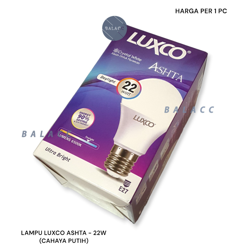 LAMPU LED LUXCO ASHTA 22 WATT 22W PUTIH