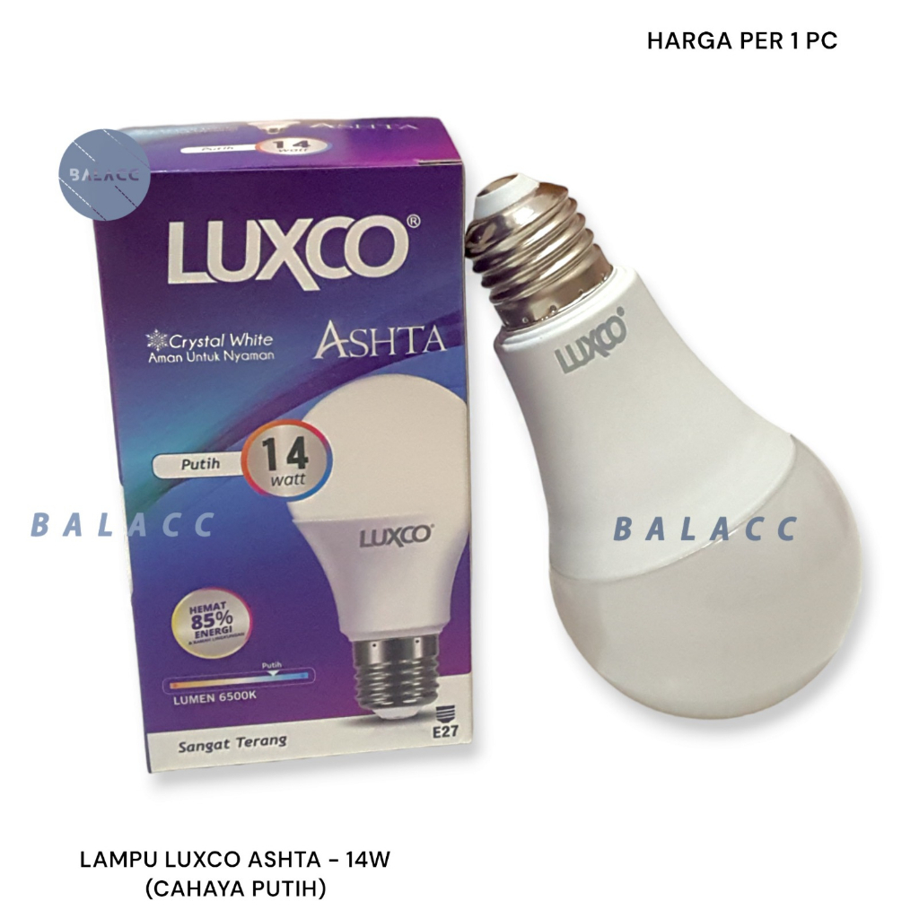 LAMPU LED LUXCO ASHTA 14 WATT 14W PUTIH