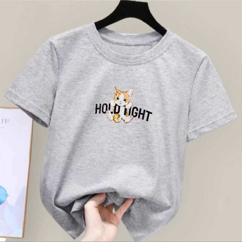 baju kaos anak anak atasan anak cewek cowok unisex size s m l xl HOLD TIGHT