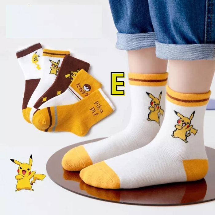 Kaos Kaki Anak Laki Sekolah TK SD Motif Cowok Kartun Pokemon Fashion Korea Socks Kids Terbaru J9