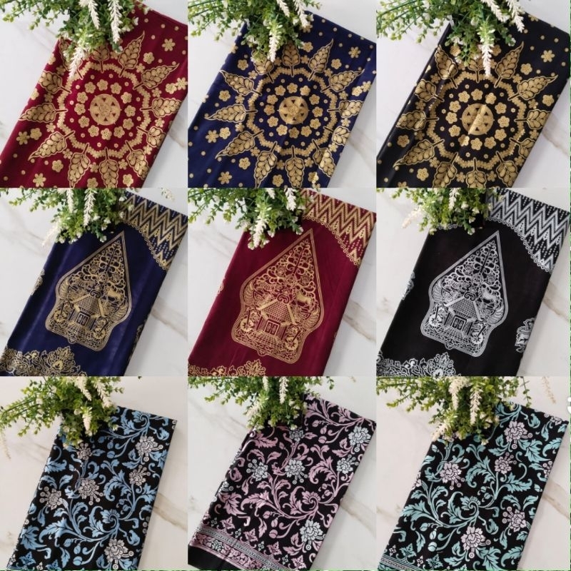 STRPE34215 KAIN BATIK PRADA GOLD KAIN BATIK PEKALONGAN KAIN BATIK WARNA EMAS