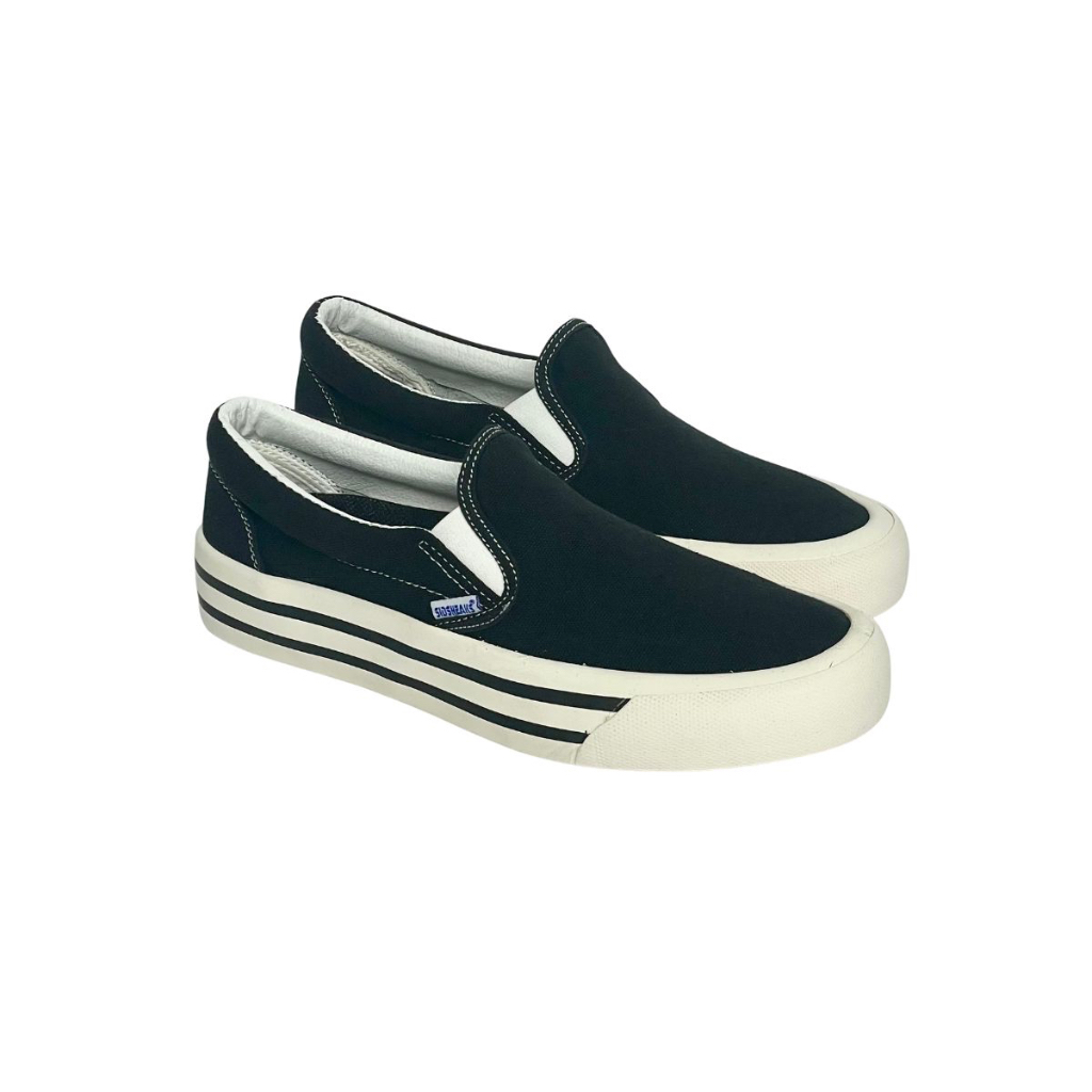 Sepatu Sidsneaks - Slip on Exelas Black White DX