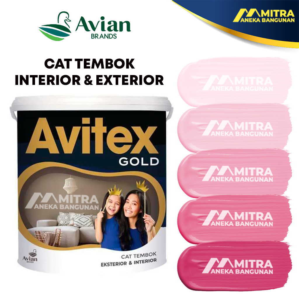 CAT TEMBOK AVITEX GOLD 5 KG / AVIAN EKSTERIOR INTERIOR / PINK FANTA FUCHSIA R3