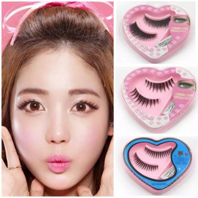 [COD] Eyelash Bulu Mata Palsu Bonjour + Free Lem Varian Warna Random