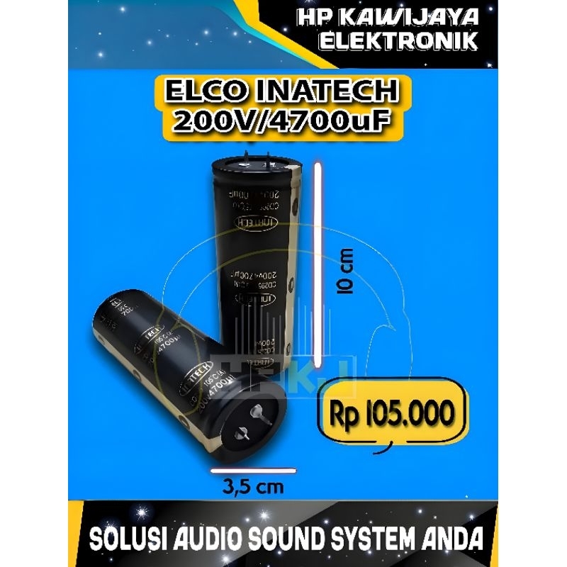 ELCO ELCHO INATECH 4700 MIKRO 200 VOLT Elco INATECH 4700 uf 200v