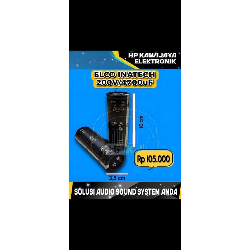 ELCO ELCHO INATECH 4700 MIKRO 200 VOLT Elco INATECH 4700 uF 200V