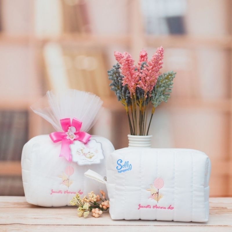 Souvenir Kelahiran Bayi. Pouch. Hampers Tas. Baby Born