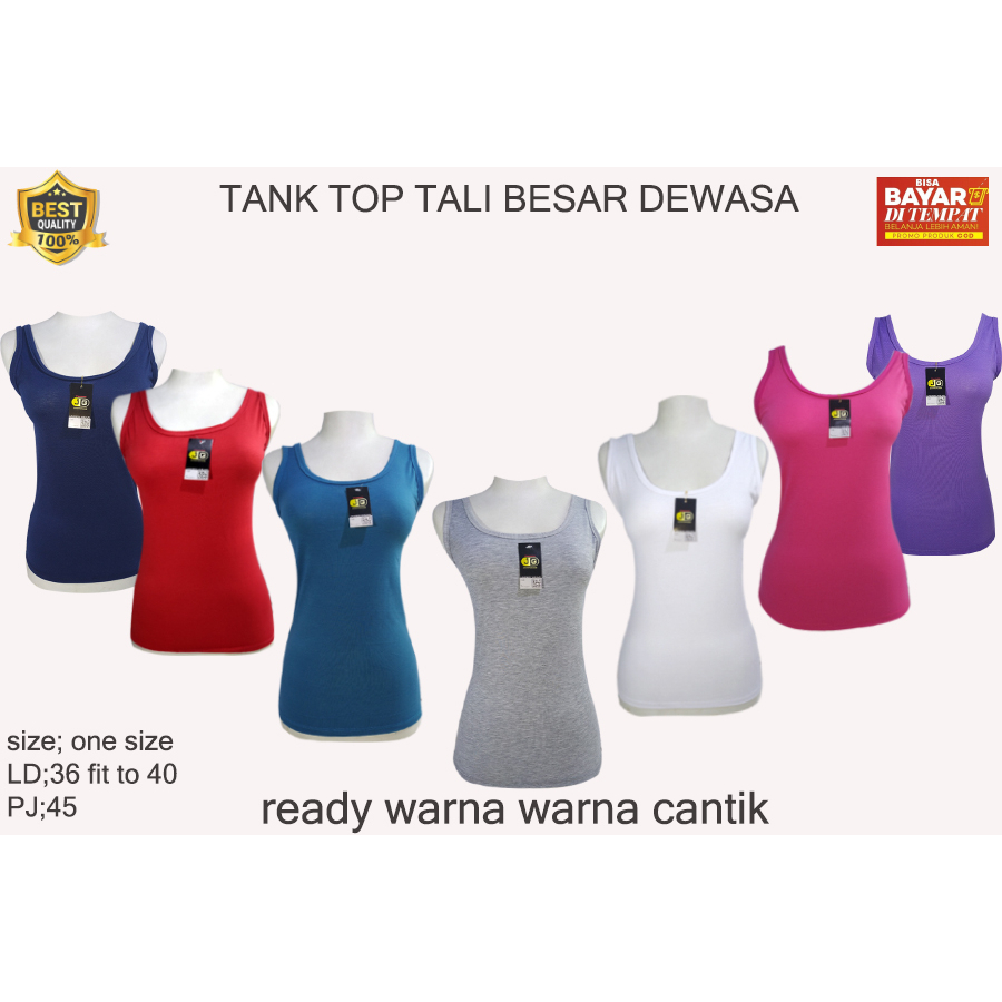 TANK TOP bahan spandex 3 PCS RANDOM asli melar PROMO tengtop tangtop tanktop wanita dewasa tali besar Bisa COD