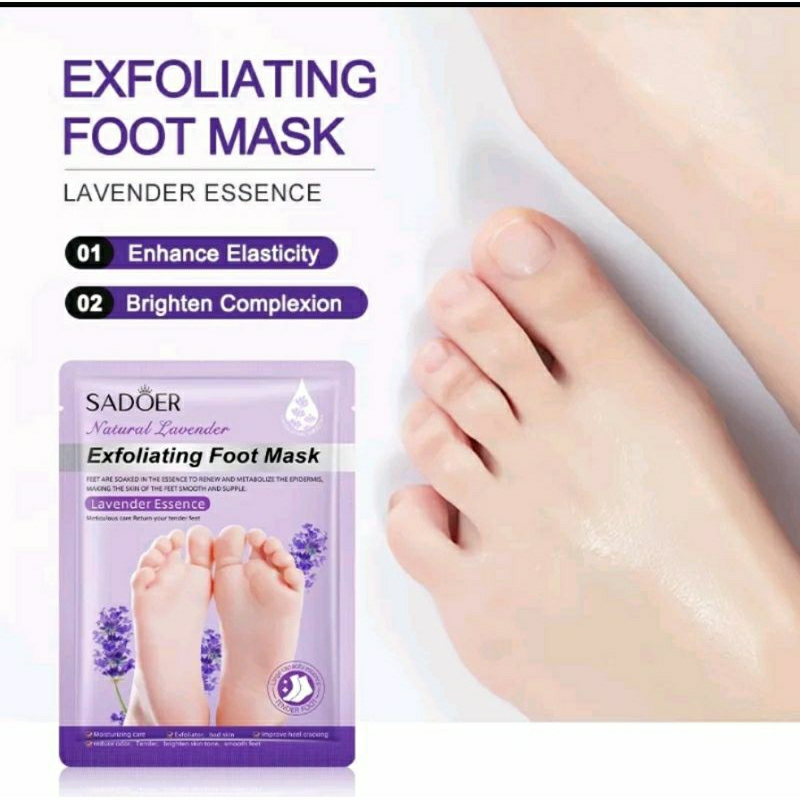 MASKER KAKI BIOAQUA | SADOER | NIACINAMIDE BRIGHTENING FOOT MASK