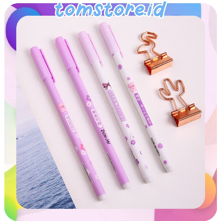 

TOMSTORE.ID Pulpen Gel Motif Ungu / Pulpen Korea Pelajar & Kantor / Pulpen Aesthetic / Pena Gel Lucu Import S062