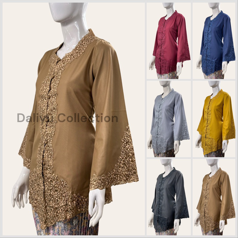 FES04 - Daliyu KEBAYA ENCIM LENGAN PANJANG LEBAR KATUN IMA PREMIUM BORDIR SENADA FORMAL WISUDA S / M / L / XL