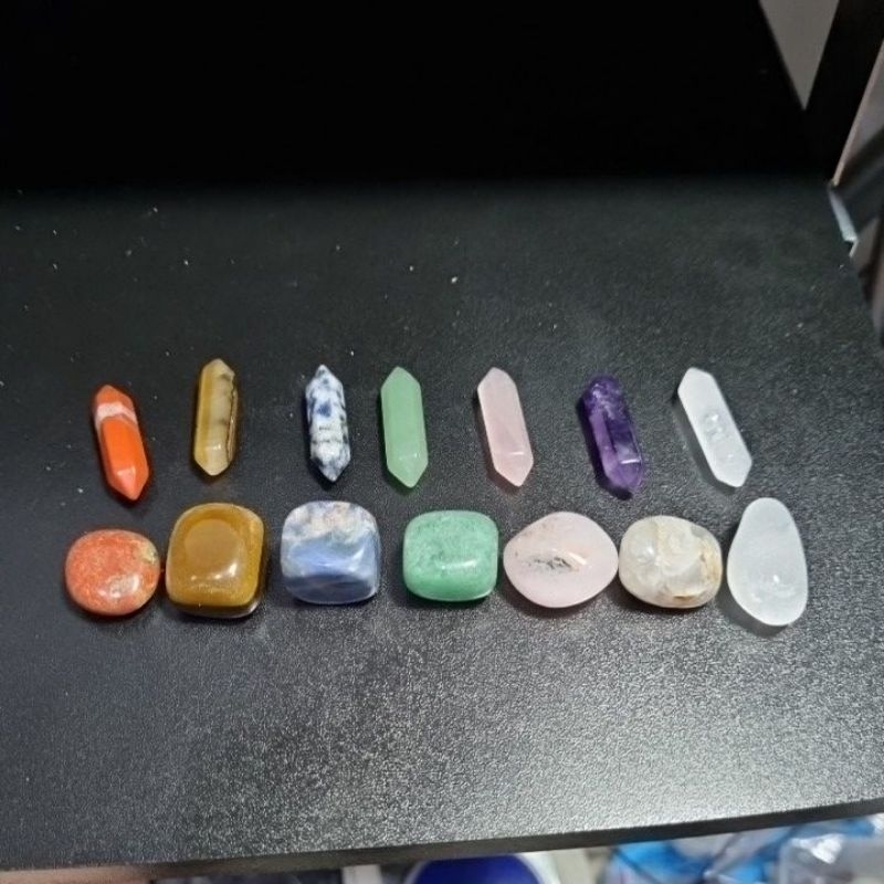 7 Chakra Set Double point+Tumbled paket