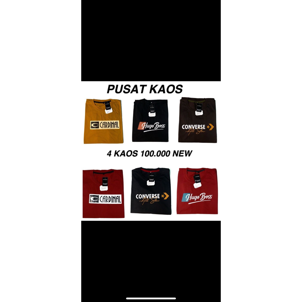 KAOS PRIA DISTRO MURAH ISI 4 -PAKET USAHA ISI 4 KAOS -KAOS PRIA