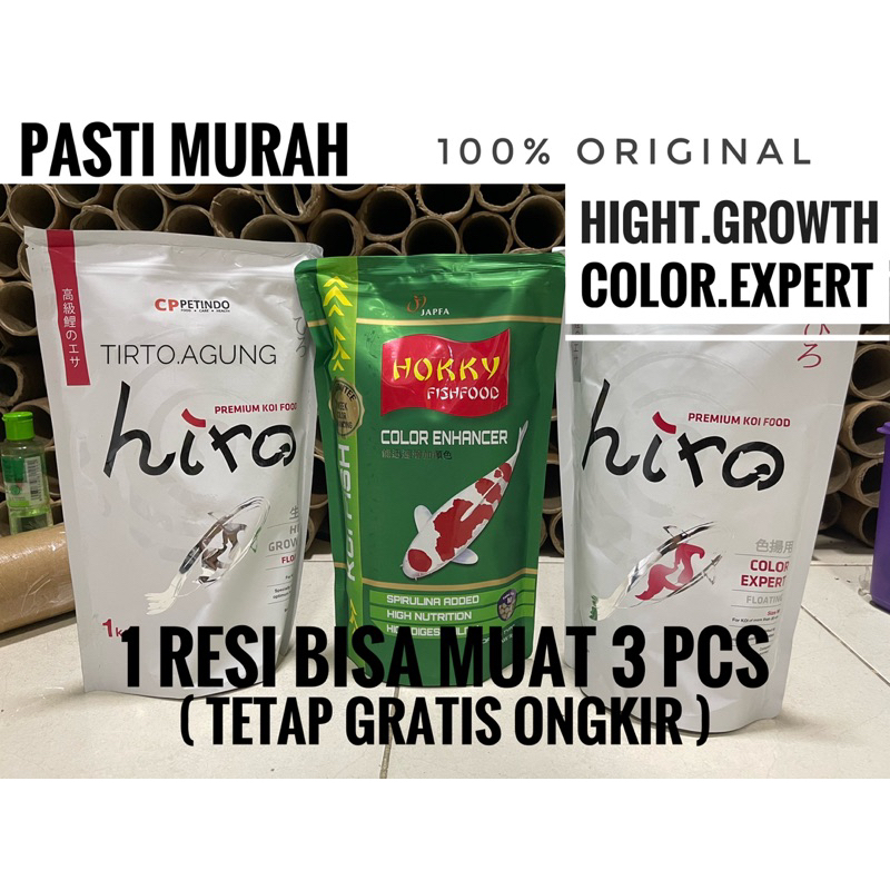 PAKAN IKAN PREMIUM KOI FOOD HIRO  color growth enhancer HOKKY FISHFOOD